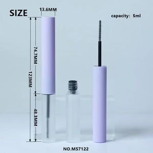 5ml Matte Empty Mascara Tube AS Plastic Custom Cosmetic Packaging Wholesale