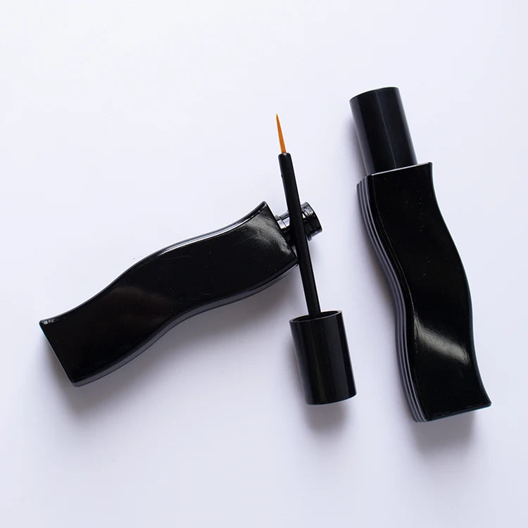 Custom 10.5ml Unique Wave Shape ABS Plastic Eyeliner Tube Empty Cosmetic Packaging