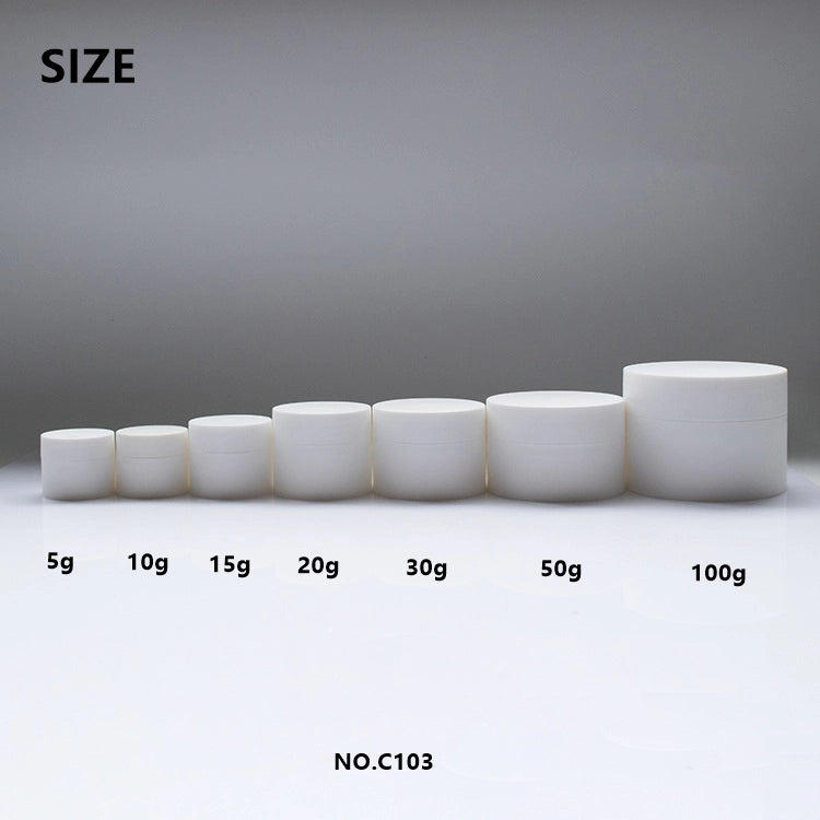 Sleek Flush Cylinder Empty Cosmetic Cream Jar with Airtight Sealing Disc for Facial Clay Mask
