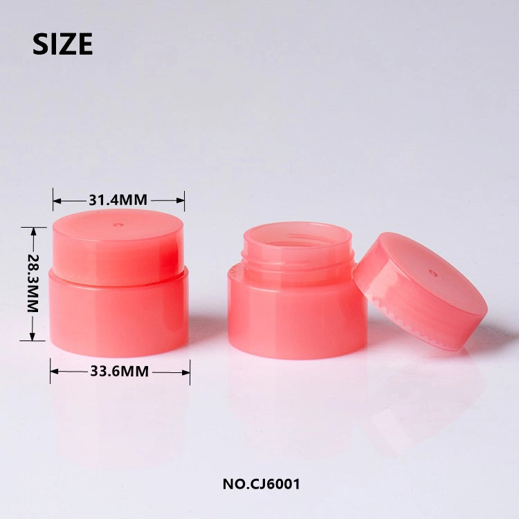 6g Mini PP Cosmetic Cream Jar with Curved Inner Bottom for Lip Mask and Eye Cream Sample Custom Color