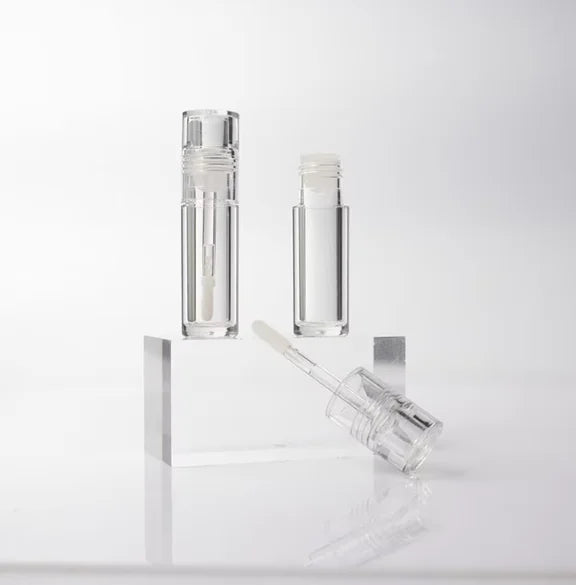 Luxury 3.5ml Clear Round ABS Lip Gloss Tube Empty Cosmetic Container