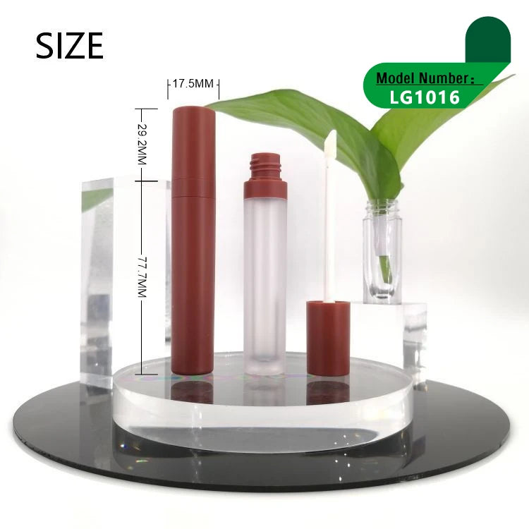 Custom 5ml Unique Shape ABS Plastic Lip Gloss Tube Empty Container For Cosmetic Packaging