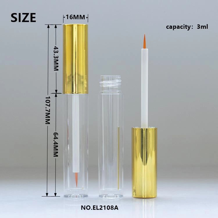 3ml Luxury Heavy Wall Eyeliner Tube Wholesale with Matte White Cap for Lash Growth Serum