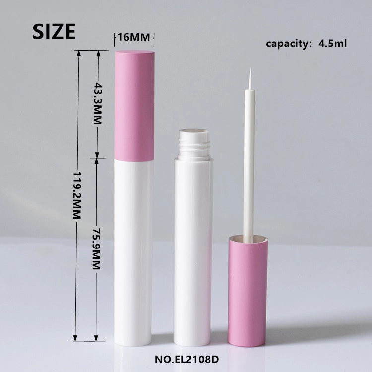 4.5ml Slender Opaque White Eyeliner Tube Wholesale with Matte Pink Cap for UV Protection
