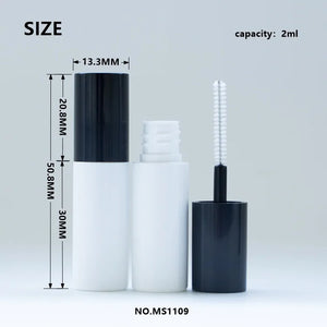 Mini 2ml Empty Mascara Tube PETG Plastic Portable Sample Vial Cosmetic Packaging Wholesale