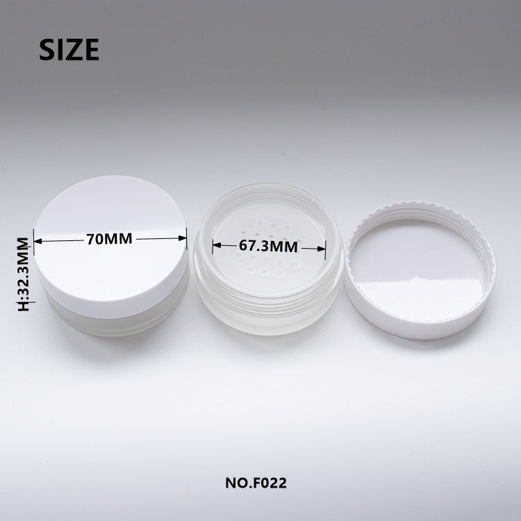 15g Classic Round Loose Powder Jar Recycled ABS Plastic Cosmetic Packaging Wholesale