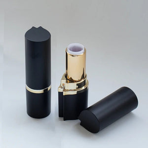 Unique Irregular Shaped Black Lipstick Tube Container for Premium Cosmetics - Lipstick