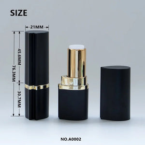 Unique Irregular Shaped Black Lipstick Tube Container for Premium Cosmetics - Lipstick