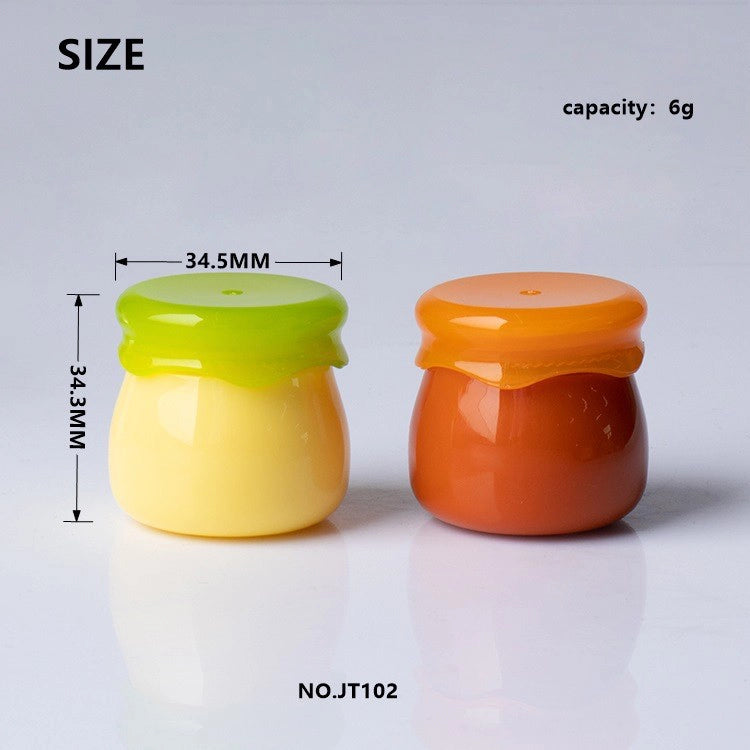 6g Mini Honey Pot Cosmetic Cream Jar with Wavy Cap - Food Grade PP Sample Jar for Lip Balm and Mask