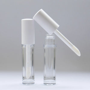 Precision flocked tip applicator and LDPE wiper for 7ml thick-wall lip gloss tube LG004 leak-proof cosmetic component