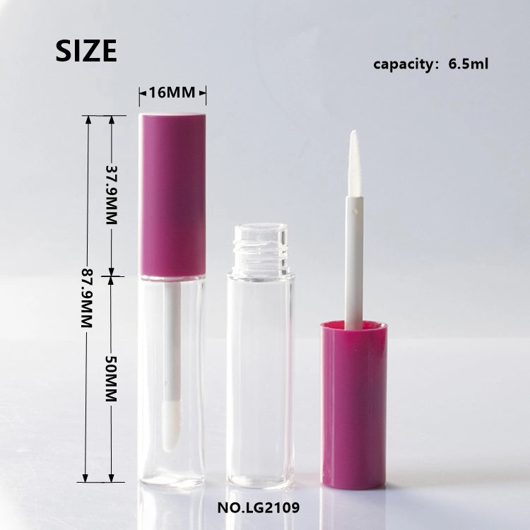 6.5ml Clear Lip Gloss Tube with Matte Cap 16mm Slim Cosmetic Packaging for Liquid Blush and Concealer