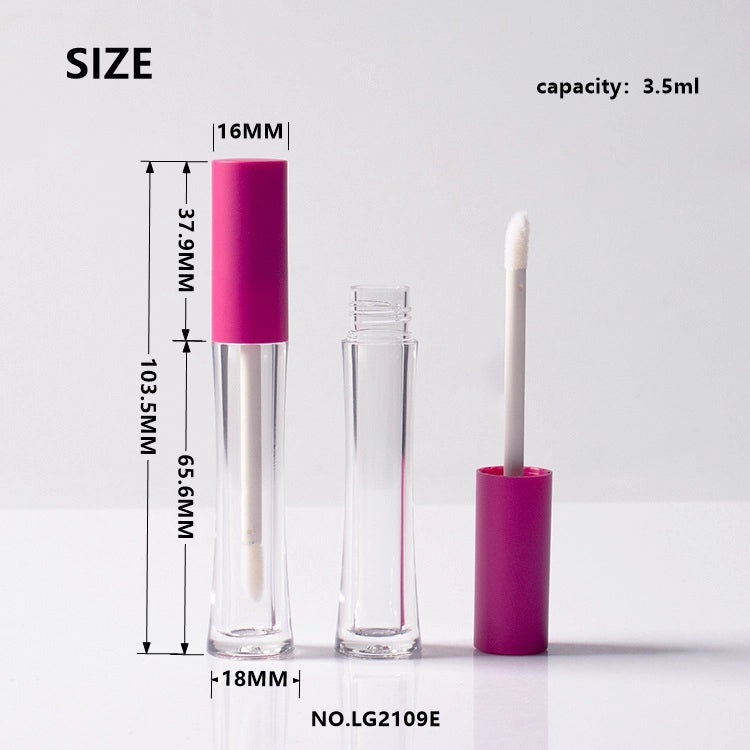 3.5ml Premium Flared Base Lip Gloss Tube with Heavy Wall Crystal Bottom and Elegant Conical Design