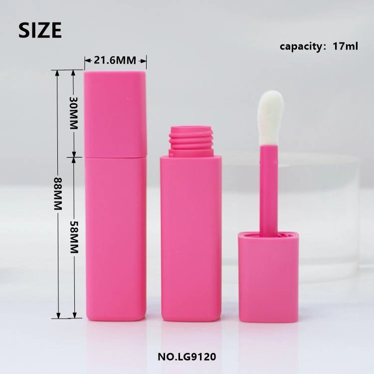17ml Jumbo Square Lip Gloss Tube with Oversized Big Doe-Foot Applicator for Lip Oil and Concealer
