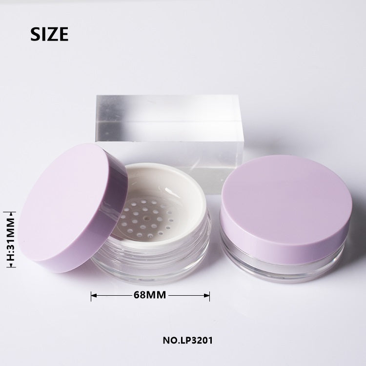 15g Clear Round Cosmetic Bottle Screw Cap AS Plastic Powder Container Wholesale
