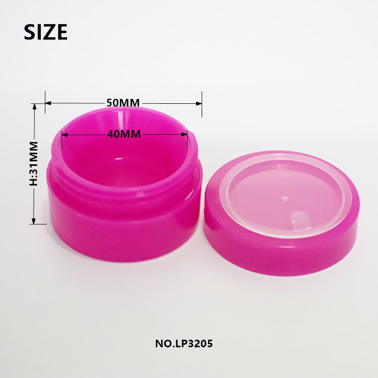 50mm Neon Pink Empty Cosmetic Cream Jar with Leak-Proof Inner Seal Pad for Viral Lip Masks