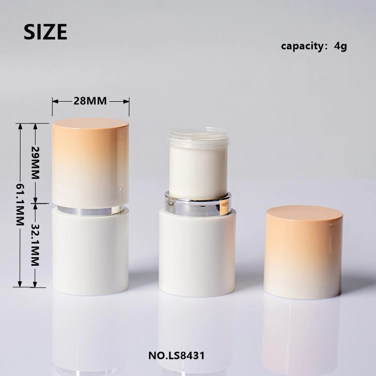 4g Mini Chubby Stick Empty Lip Balm Tubes with Custom Gradient Ombre Finish for Gen-Z Beauty