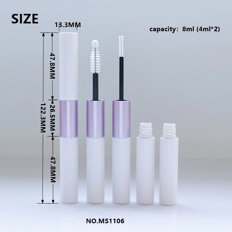 8ml Dual Ended 2-in-1 Empty Mascara Tube Custom Color Cosmetic Packaging Wholesale