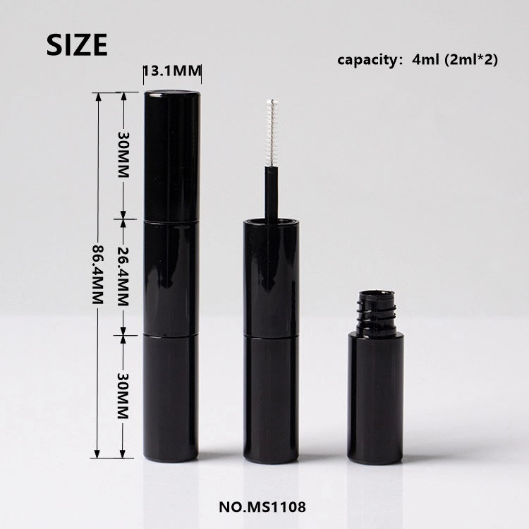 4ml Double-Ended Mini Eyeliner Tube, Professional Duo Lash Serum Packaging for Travel Kits