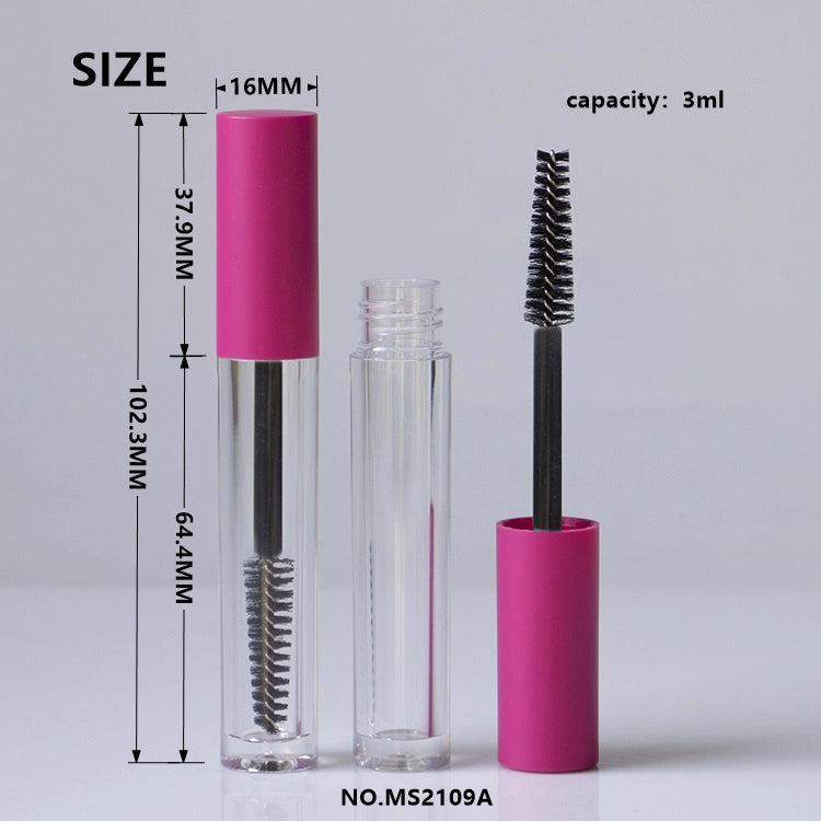 3ml Heavy Wall Mascara Tube with Thick Bottom Crystal Effect 16mm Square Lash Serum Packaging