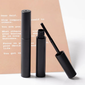 Custom Color Round 5ml Empty Mascara Tube Matte Black White ABS Cosmetic Packaging Wholesale