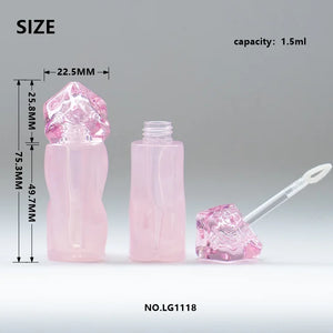 Mini 1.5ml Crystal Lip Gloss Tube | Clear AS Sample Wand Container