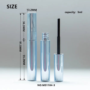 Custom Color Round 5ml Empty Mascara Tube Matte Black White ABS Cosmetic Packaging Wholesale