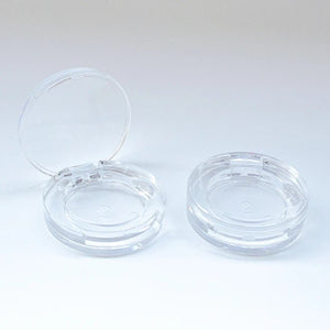 Small Round Clear Eyeshadow Compact | Mini Single Pan Case - Compacts & Palettes