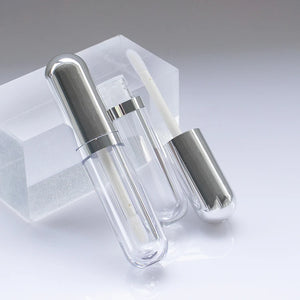 Custom 3ml Clear AS Plastic Round Lip Gloss Tube Empty Cosmetic Container with Wand