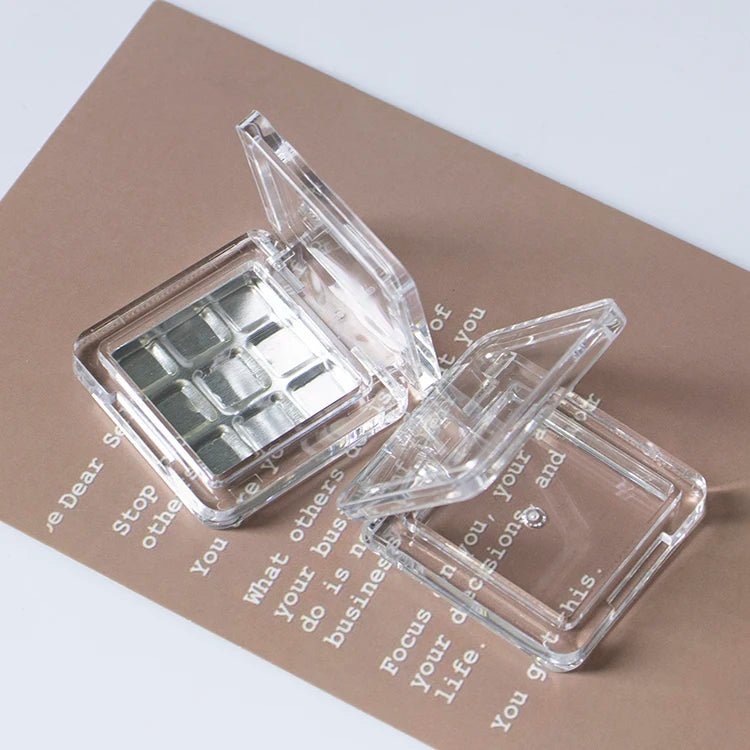 Ultra - Slim Square Cosmetic Compact | Recyclable PS Single Pan Case - Compacts & Palettes