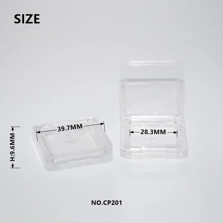 Ultra - Slim Square Cosmetic Compact | Recyclable PS Single Pan Case - Compacts & Palettes