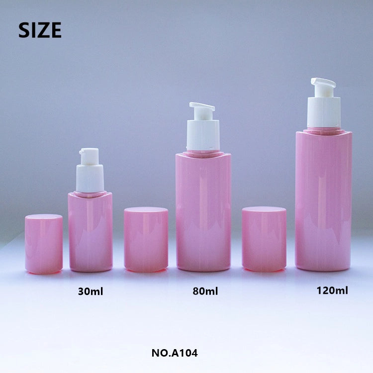 Straight Round Skincare Lotion Pump and Spray Bottle Set with Clear Dust Cap for Face Mist