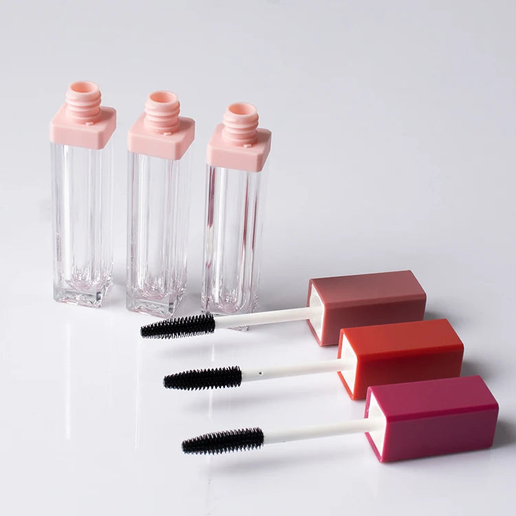 New Square 6.5ml Empty Mascara Tube ABS Plastic Custom Cosmetic Packaging Wholesale