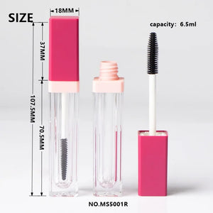 New Square 6.5ml Empty Mascara Tube ABS Plastic Custom Cosmetic Packaging Wholesale