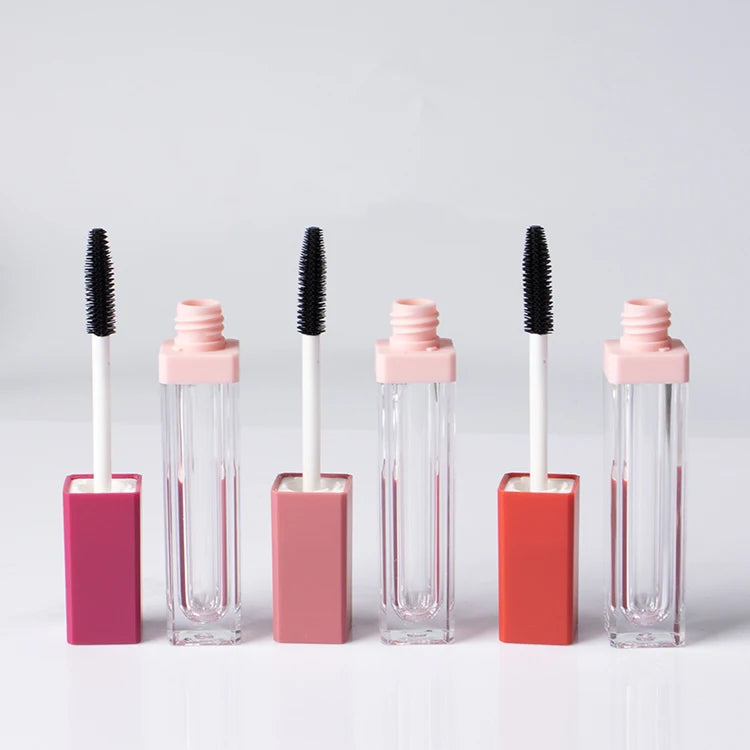 New Square 6.5ml Empty Mascara Tube ABS Plastic Custom Cosmetic Packaging Wholesale