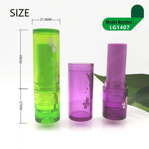 Crystal Clear Round Lipstick Tube Container for Color Cosmetics - Lipstick