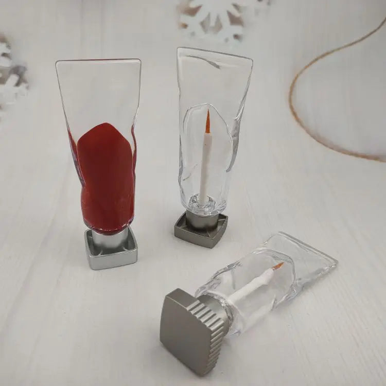 Custom 4ml Clear Ice Appearance AS Plastic Eyeliner Tube Empty Cosmetic Packaging Container