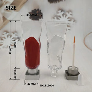 Custom 4ml Clear Ice Appearance AS Plastic Eyeliner Tube Empty Cosmetic Packaging Container
