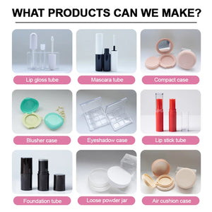 Custom 4ml Clear Square AS Plastic Lip Gloss Tube Empty Cosmetic Packaging Container