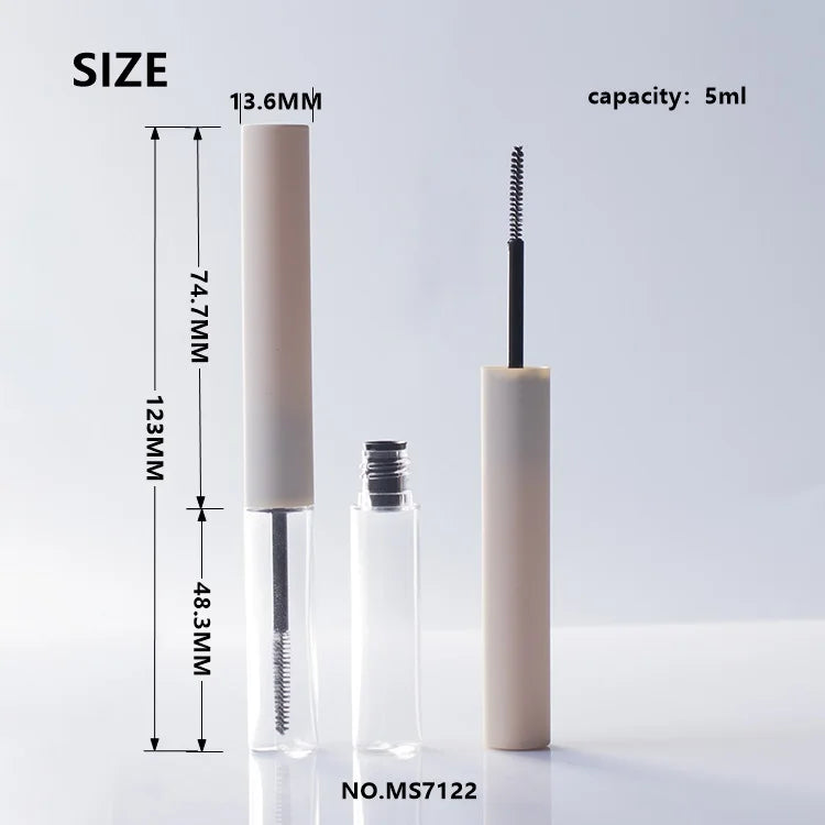 5ml Matte Empty Mascara Tube AS Plastic Custom Cosmetic Packaging Wholesale