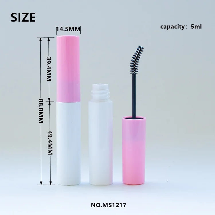 Premium 5ml Round PETG Empty Mascara Tube Custom Cosmetic Packaging Wholesale