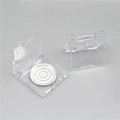 Clear Square Compact with Round Pan | 5g Cosmetic Powder Case - Compacts & Palettes