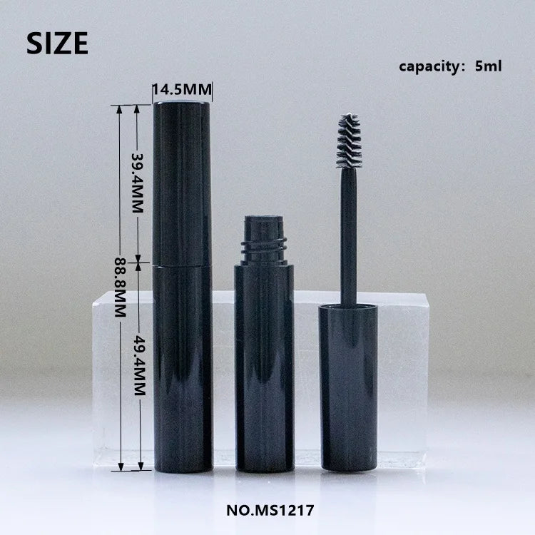 Premium 5ml Round PETG Empty Mascara Tube Custom Cosmetic Packaging Wholesale