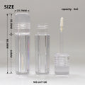 6ml PETG Ultra-Heavy Wall Curved Empty Tube with Doe-Foot Applicator for Lip Oil and Highlighter