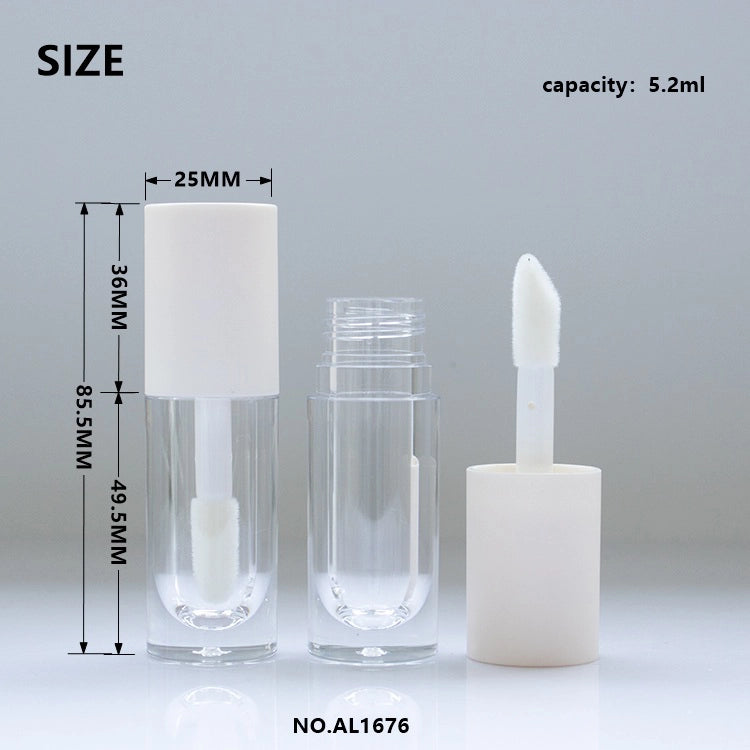 5.2ml Luxury Jumbo Applicator Lip Oil Tube, Thick-wall Clear Packaging for Prestige Brands