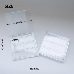 Slim Transparent 9 - Pan Eyeshadow Palette | Clear AS Makeup Case - Compacts & Palettes