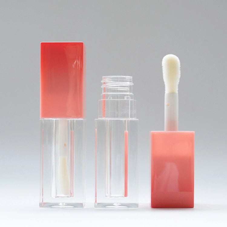 4ml Clear Square AS Plastic Lip Gloss Tube Empty Cosmetic Packaging Container