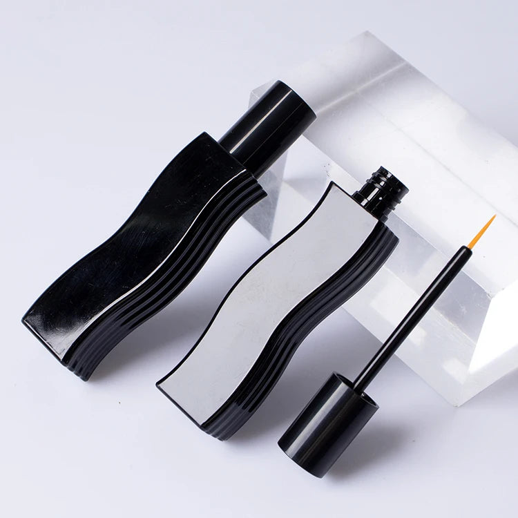 Custom 10.5ml Unique Wave Shape ABS Plastic Eyeliner Tube Empty Cosmetic Packaging