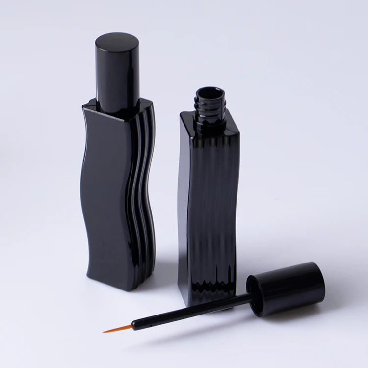 Custom 10.5ml Unique Wave Shape ABS Plastic Eyeliner Tube Empty Cosmetic Packaging