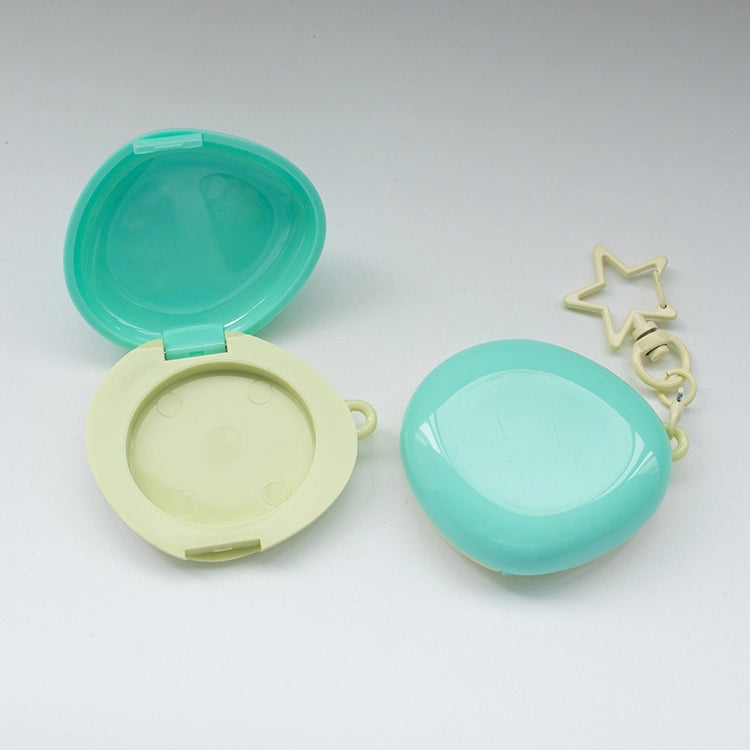 52.2mm Novelty Pebble Empty Makeup Compact Featuring a Star Keychain Bag Charm for Viral Beauty