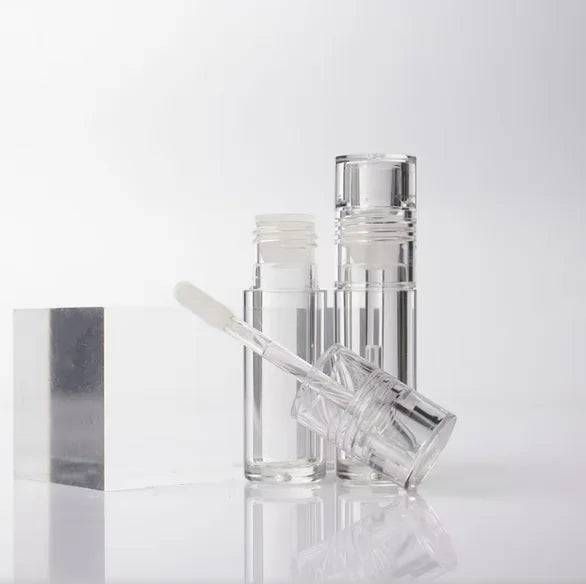 Luxury 3.5ml Clear Round ABS Lip Gloss Tube Empty Cosmetic Container
